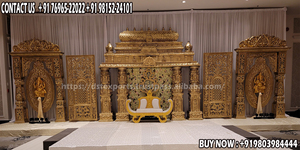 Decoración de escenario Kanyadanam del sur de la India, decoración auténtica con pilares del sur de la India, fábrica de bodas Mandap DEL SUR DE LA India, EE. UU. - Product Image 2