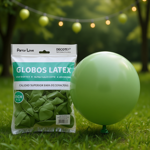 Palloncini in lattice Party Love 25cm Verde Aguacate R10 per decorazioni - Product Image 3
