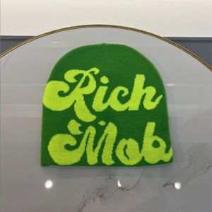 Bonnet Jacquard de haute qualité conception de lettre personnalisée techniques d'impression bouffée de broderie à la main pour une utilisation sur la plage fabricant en gros - Product Image 2