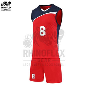 Uniforme de volley-ball unisexe de haute qualité fabriqué en usine, logo personnalisé, dernier design OEM, uniforme de volley-ball 100% polyester pour adultes - Product Image 2