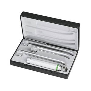 Ensemble de laryngoscope Macintosh de haute qualité Lame à fibre optique en acier inoxydable Intubation manuelle Instruments chirurgicaux Base optimale - Product Image 6