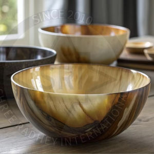 Bol en corne écologique pour salle à manger et utilisation décorative - Product Image 1