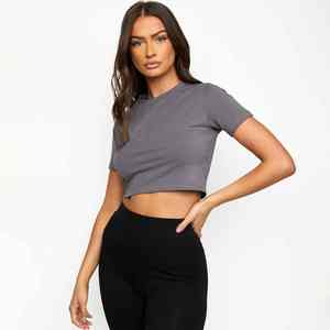 Camisetas de Mujer 100% Algodón/Poliéster con Logotipo Personalizado, Alta Calidad, Tallas Grandes, Servicio OEM, Ropa Casual Deportiva y Transpirable para Verano - Product Image 2