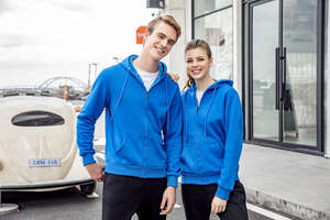 Sudadera con capucha para hombre con patrón a cuadros de otoño, Jersey transpirable de manga larga, diseño bordado con cremallera, tela peinada - Product Image 3