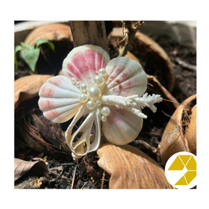 Seashells <b>Hair</b> Clip Authentic Handmade Natural Shell Hairpiece Designed By Vietnamese Supplier <b>For</b> Beach Style Lovers - Product Image 5