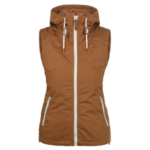 Chaleco acolchado para mujer, estilo moderno, chaqueta con capucha acolchada sin mangas para mujer, chaleco ligero acolchado con bolsillos para abrigo de esquí - Product Image 1