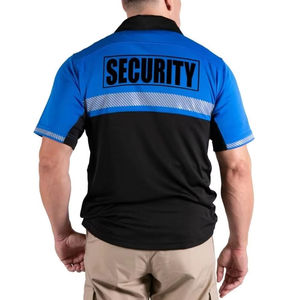 Polo de trabajo de alta visibilidad personalizado para hombre, uniforme de guardia de seguridad de ajuste regular con rayas reflectantes, certificado ANSI - Product Image 6