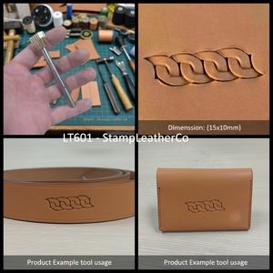 Sello de cuero LT601 con bucle entrelazado 15x10mm (9/16x3/8 ")-para manualidades de cuero - Product Image 1