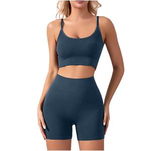 Ensemble de yoga fitness pour femmes, automne-hiver, sans couture, soutien-gorge doux, leggings, style streetwear, imprimé, conçu pour la respirabilité - Product Image 1