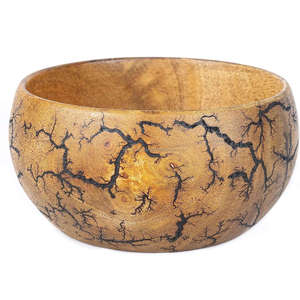 Pièce maîtresse de bol de service en bois de fabrication indienne pour la décoration de la maison et les fournitures de fête formes et taille personnalisées pour l'exportation - Product Image 1