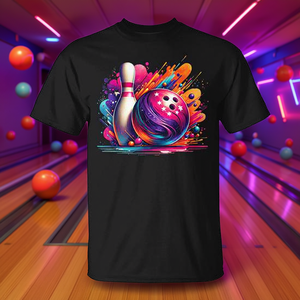 T-Shirt Colorata e Divertente a Tema Bowling per Uso Promozionale - Product Image 3