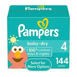 ปรนเปรอผ้าอ้อมเด็กแบบแห้งขนาด4นับ144 (เลือกสำหรับตัวเลือกเพิ่มเติม) - Product Image 2