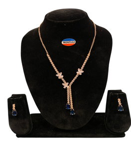 AD608 classique Vintage ensemble de bijoux élégant collier de diamants boucles d'oreilles pour les mariages fêtes événements traditionnels pour cadeau de fiançailles - Product Image 2