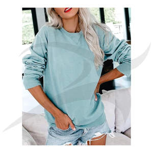 เสื้อสเวตเตอร์ผู้หญิงแขนยาวผ่าสีพื้นลำลองสำหรับฤดูหนาว - Product Image 4