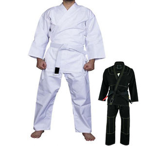 Kimono de Jiu-Jitsu et de Taekwondo en tissu perlé blanc, fabrication OEM directe, 100% coton, logo frontal, séchage rapide, léger, vente en gros - Product Image 5