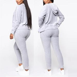 Luxury Zip Up Tracksuit Cotton Two Piece Set Premium Streetwear Outfit Oversized Zip <b>Hoodie</b> and Joggers Soft Terry Fabric Inside - Product Image 5