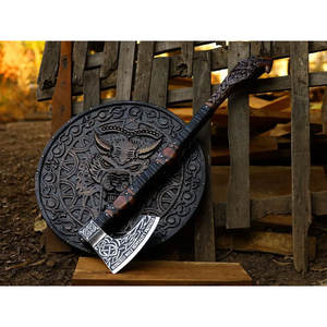 Ensemble hache et bouclier de guerrier viking - Product Image 1