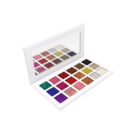 18-Farben-Glitzerpalette, langanhaltendes, wasserfestes Lidschatten-Make-up-Set für Gesicht, Körperkunst, Festival, Party, Cosplay