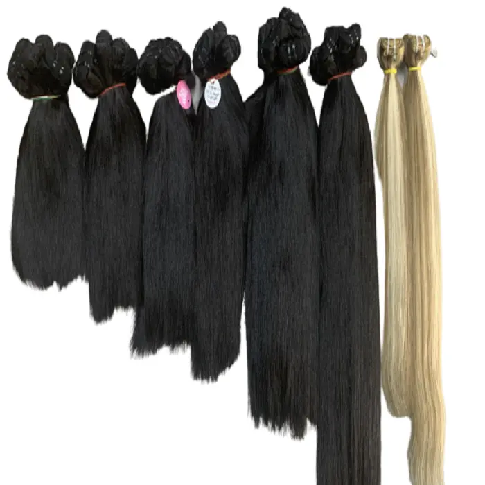 Top Quality Human Natural Straight Raw Virgin Cambodian Hair Silky straight double drawn Single donor