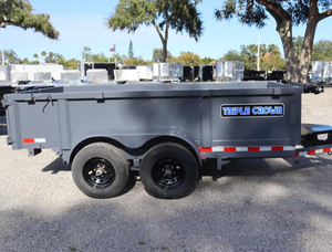 Remorque basculante Lowrider 6 x 10 pieds 2026 en gros, 7 000 lb MWR, remorque utilitaire robuste en acier, gris - Product Image 5