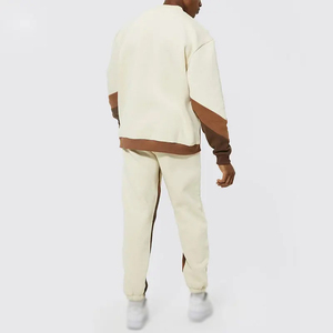 Chándal deportivo informal de diseño personalizado para hombre, chándal para correr con estampado de bloques de color a la moda, chándal de entrenamiento para correr de invierno - Product Image 3