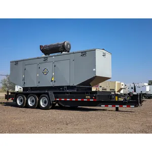 Groupe électrogène diesel industriel triphasé d'occasion 400 kW, démarrage automatique, 1800 tr/min, 277/480 V, sur remorque, pour alimentation de secours - Product Image 1