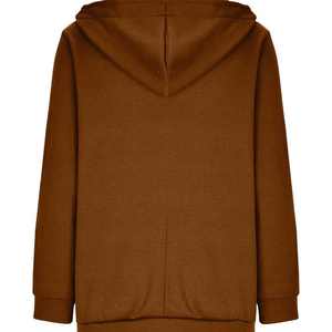 Unisexe Logo personnalisé respirant coupe-vent écologique pleine fermeture éclair polaire brodé à capuche hiver Hip Hop style en gros solide - Product Image 6