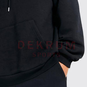 Sweat à capuche personnalisé pour homme 2026, impression en relief, couleur unie, décontracté, vêtements d'hiver, 100% coton, en solde - Product Image 4