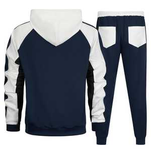 Conjunto Deportivo Premium Estampado para Hombre, 2 Piezas, Sudadera con Capucha y Pantalones Deportivos, Bloques de Color, 100% Algodón - Product Image 2