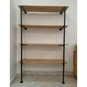 KDD68007-4-Tier Pipe <b>Storage</b> Rack 120x30x180 cm Single Wall Shelf for <b>Kitchen</b> Bathroom Home Use Made of Cloth - Product Image 3