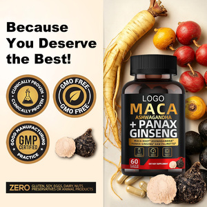 Extracto de Maca <span class=keywords><strong>para</strong></span> adultos de glúteos grandes de alta calidad Panax Ginseng Ashwagandha Saw Palmetto suplemento cápsulas de Maca negra <span class=keywords><strong>para</strong></span> hombre - Product Image 4