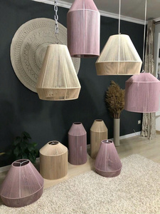 Abat-jour en jute coloré UNIQUE décoration de la maison en gros moins cher - Product Image 3