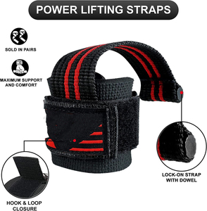 Wrist Support Power Strap Pull Up Workout 1 Pair <b>Weight</b> Lifting Straps Neoprene Padding Lifting Strap - Product Image 6