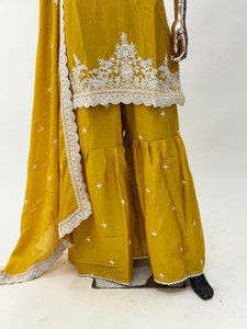 2025 Top vente fantaisie tendance vêtements ethniques Style indien Kurta Palazzo ensemble pour sorties décontractées et événements festifs disponibles - Product Image 6