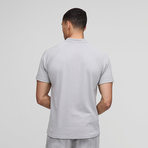 Camiseta Polo para Hombre, Nueva, de Moda, Fabricada en Fábrica, de Alta Calidad, Transpirable, Color Gris Jaspeado, Algodón PK, Ropa Casual - Product Image 3