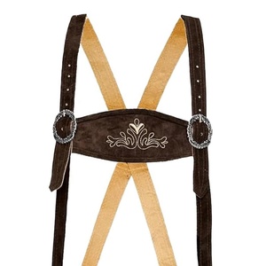 Nouveaux shorts bavarois en cuir Lederhosen pour l'Oktoberfest, taille haute, cuir de haute qualité, finition foncée, design unique, Kneibund, meilleur prix - Product Image 5