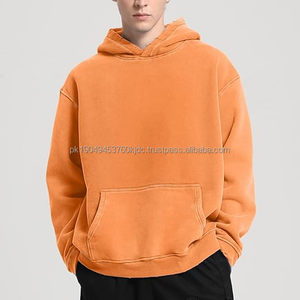 Sudadera con capucha de peso pesado Vintage para hombre, sudadera de algodón térmico de felpa de gran tamaño, ropa de calle de invierno, Sudadera con capucha lavable - Product Image 2
