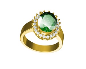 แหวนเพชรรูปวงรีสีโรสโกลด์14K/18K ปรับแต่งได้สีเขียวเคลือบโรสโกลด์เครื่องประดับสำหรับผู้หญิงผลิตในงานแต่งงาน - Product Image 6