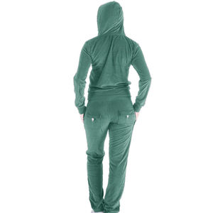 2025 nouvelles femmes élégantes velours survêtements en gros taux meilleure fabrication femmes adultes taille velours survêtement - Product Image 2