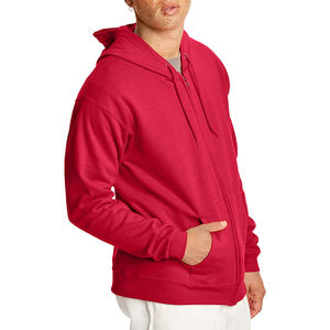 Nouveau 100% coton fermeture éclair vêtements de rue léger hiver vente de vêtements prix de gros conception personnalisée hommes fermeture éclair sweats à capuche - Product Image 2