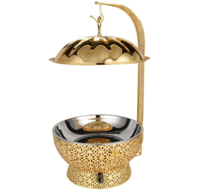 Tendance Réchaud Métallique Or Poli Réchaud Réchaud En Métal Hôtel Cuisine Traiteur Servir Réchaud - Product Image 1