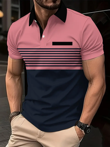 Polo personnalisé de haute qualité pour hommes Nouveau design Survêtements tricotés en polyester grande taille Polo de golf à séchage rapide Impression surdimensionnée - Product Image 3