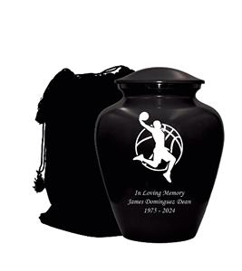 Urne funéraire de joueur de basket-ball Urne funéraire adulte humaine personnalisée pour les amateurs de basket-ball Urne personnalisée noire taille personnalisée - Product Image 6