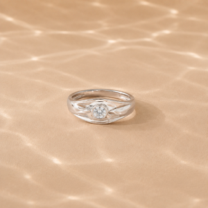 Nova Beam CZ <b>Ring</b>-Classic Gemstone <b>Ring</b> with Claw Setting Copper & Brass Plated Finish - Product Image 3