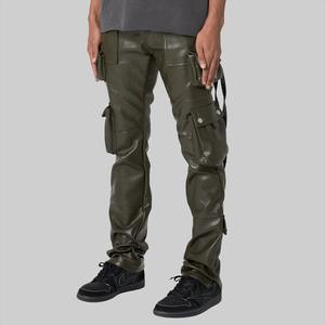 Pantalons de jogging pour hommes en cuir véritable, design tendance 2025, couleur personnalisée, prix de gros, taille sur mesure - Product Image 2
