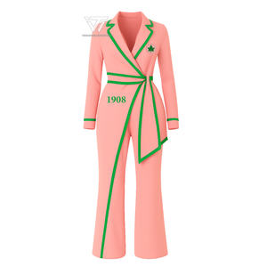 Alpha grec | Kapa | Alpha | AKA Sororité Vêtements Brodé Viral Combinaison à jambes larges | Body élégant pour le bureau - Product Image 1