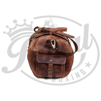 Sac de voyage en cuir véritable Royal Boxing - 20-36L - Sac de voyage écologique avec sangle réglable - Unisexe - Emballage personnalisable