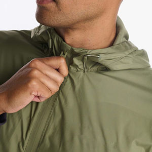 Custom Men Winter Windbreaker <b>Jacket</b>-Solid Color Hooded Stand Collar Windproof & <b>Waterproof</b> <b>Thin</b> High Quality - Product Image 5