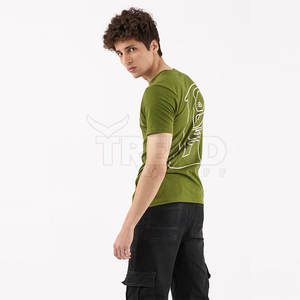 100% coton biologique hommes personnalisé été T-Shirts séchage rapide respirant tenue décontracté brodé Logo solide motif imprimé court - Product Image 5