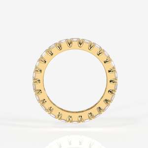 Asscher Cut Lab Grown Diamond Eternity Band 18K Gold <b>Ring</b> Premium Diamond <b>Rings</b> - Product Image 4